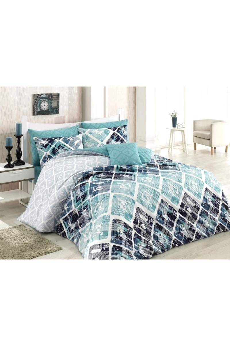 Ткань поплин 110г/м2, 220см "Безмятежные волны" арт. 1789 тип 2