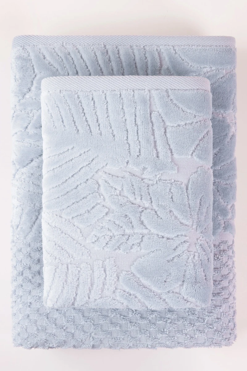 Полотенце махровое Экзотик (5062) - голубое