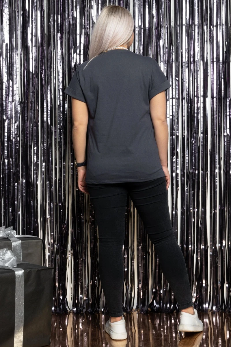 (СК) Футболка женская "Экзотика" графит