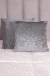 Наволочка плюш велюр Жаккард VV-93 Серебристый_
