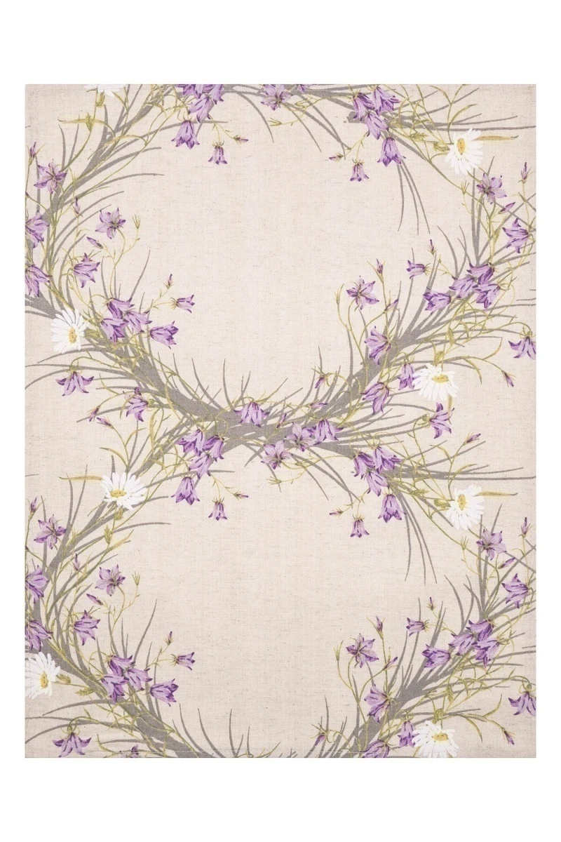 Полотенце полулен (ГП) 278 Колокольчики (сирень) - 45/60