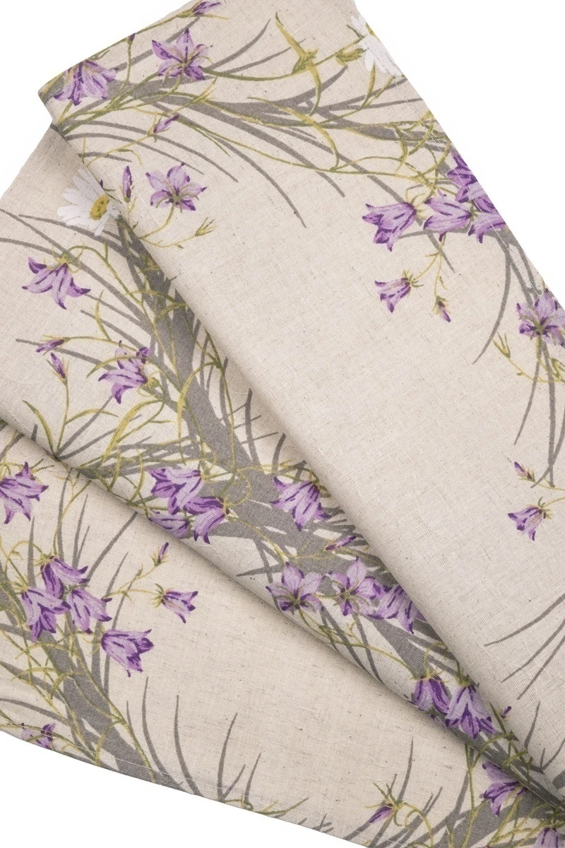 Полотенце полулен (ГП) 278 Колокольчики (сирень) - 45/60