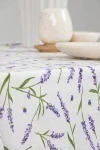 Скатерть с кружевом полулен 031 Лаванда (белый) (вид 2)
