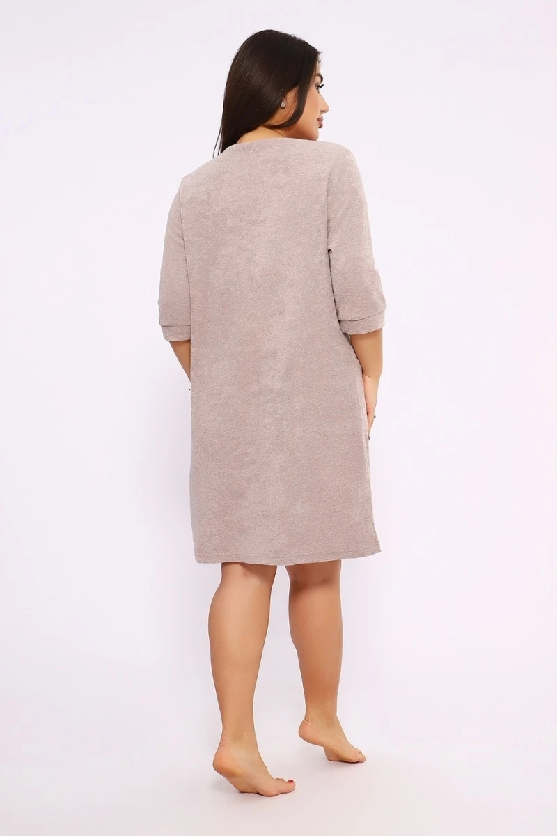 (ВНЛ) Халат на молнии - 513 - какао