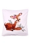 Декор. подушка Premium "Олененок на отдыхе" рис. 045