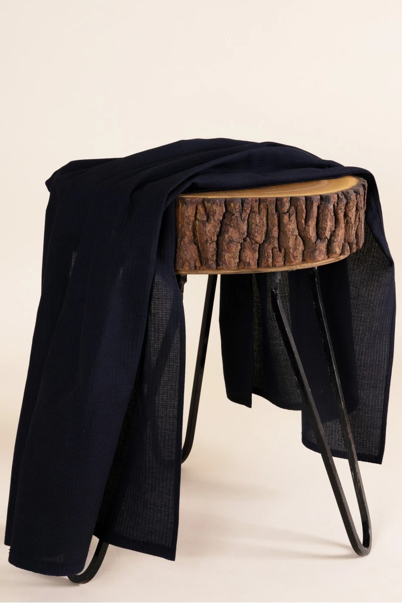 Полотенце пляжное вафельное (ТТ) 393 Черный - 150/80