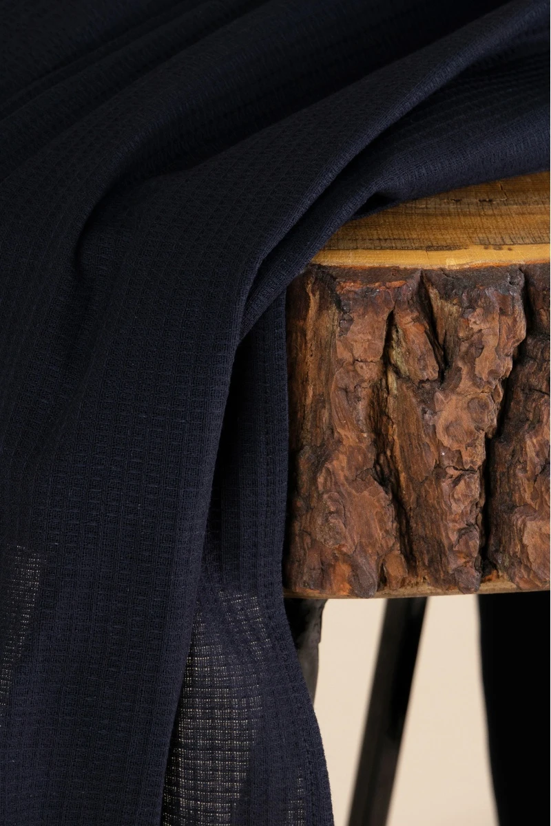 Полотенце пляжное вафельное (ТТ) 393 Черный - 150/80