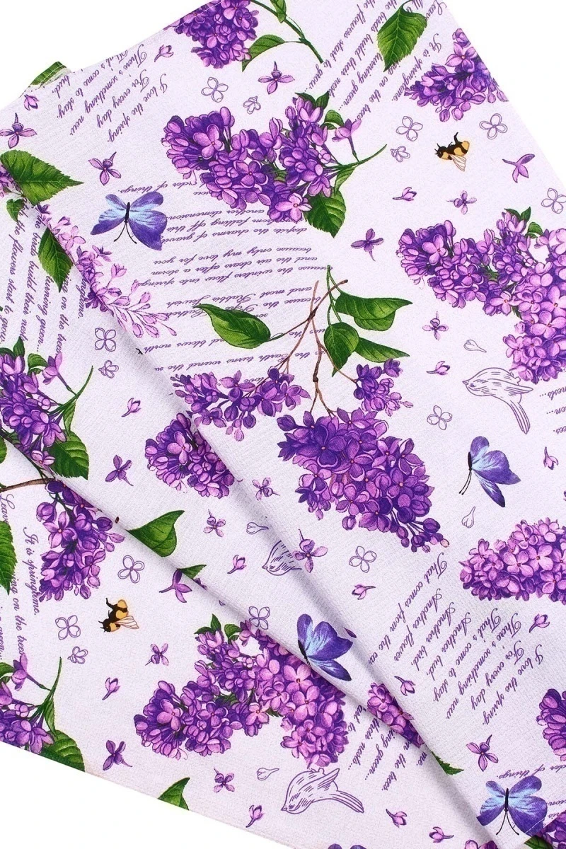 Полотенце пляжное вафельное (ХБК) 311 Сирень - 150/100