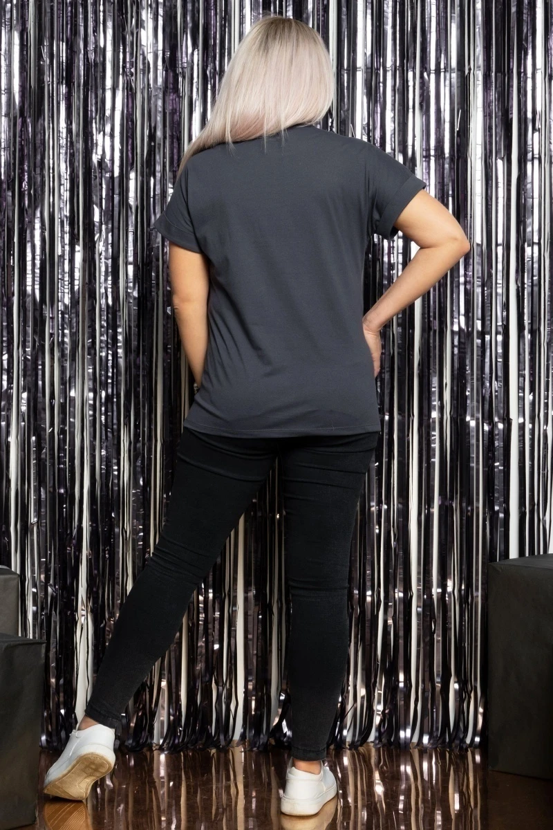 (СК) Футболка женская "Ксения" графит