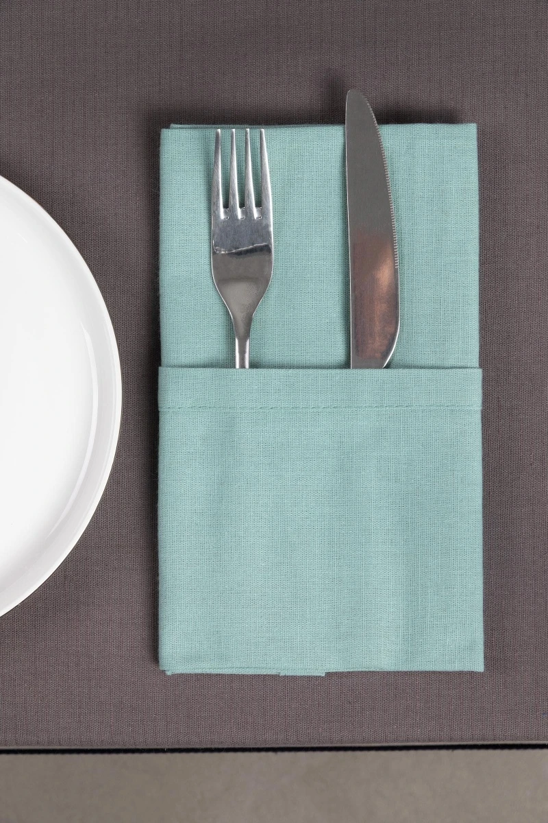 Салфетка хлопковая 001 (ЭТ) "Ментол" (евро-угол) арт. 910