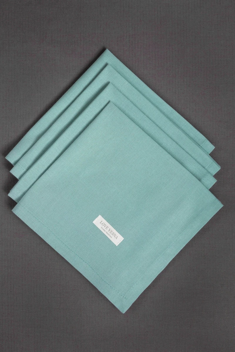 Салфетка хлопковая 001 (ЭТ) "Ментол" (евро-угол) арт. 910