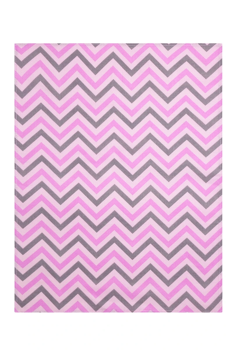 Набор полотенец рогожка (СФ) 319 Зигзаги (розовый) - 3 шт - 45х60 см