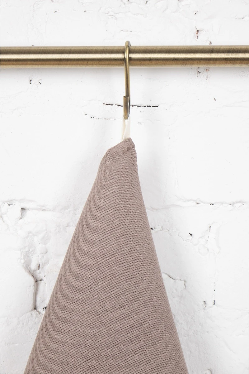 Полотенце полулен Орех (220/801) с вышивкой Снежинки (шоколад) (ГЯ) 338 - 40/60 (в-1)