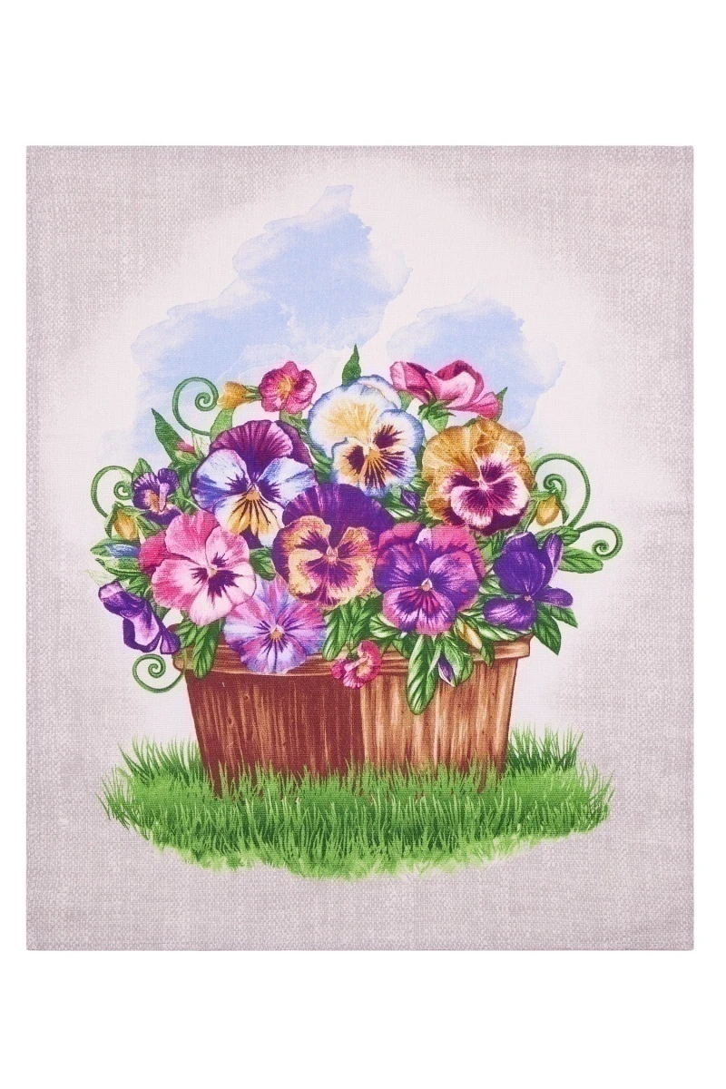 Набор полотенец рогожка 067 Королевский букет (фиолет) - 3 шт - 45х60 см