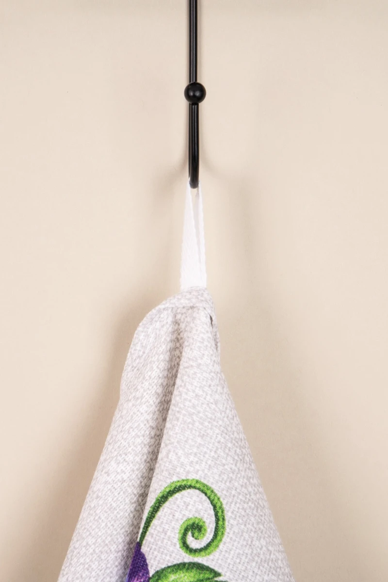 Набор полотенец рогожка 067 Королевский букет (фиолет) - 3 шт - 45х60 см