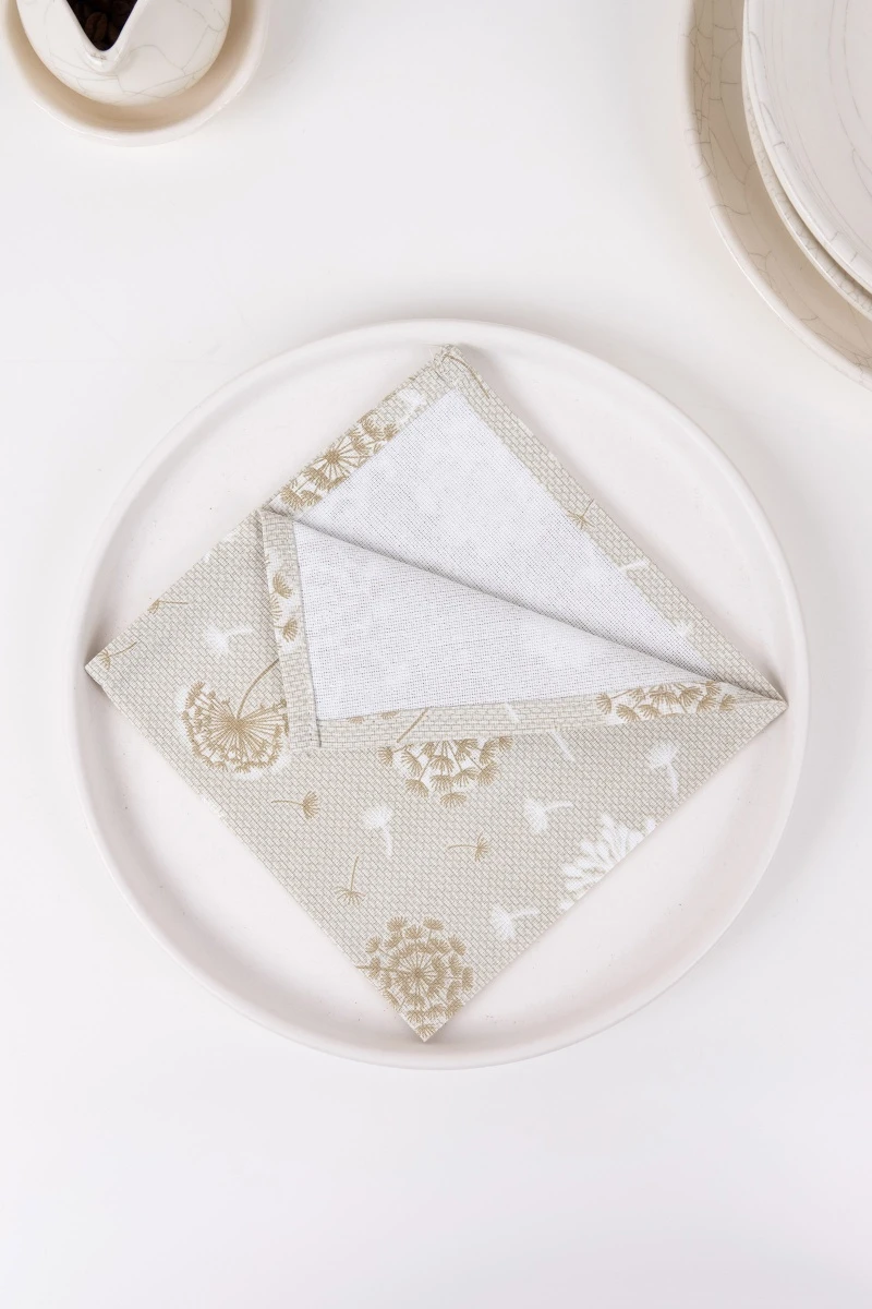 Салфетка из рогожки (ТЛ) 138 Одуванчики на фактуре