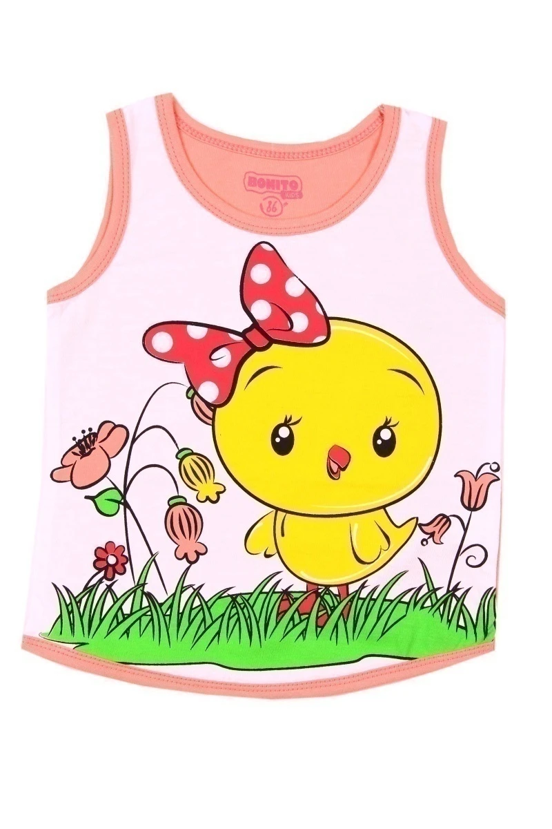 Майка для девочки ВК028М персиковый