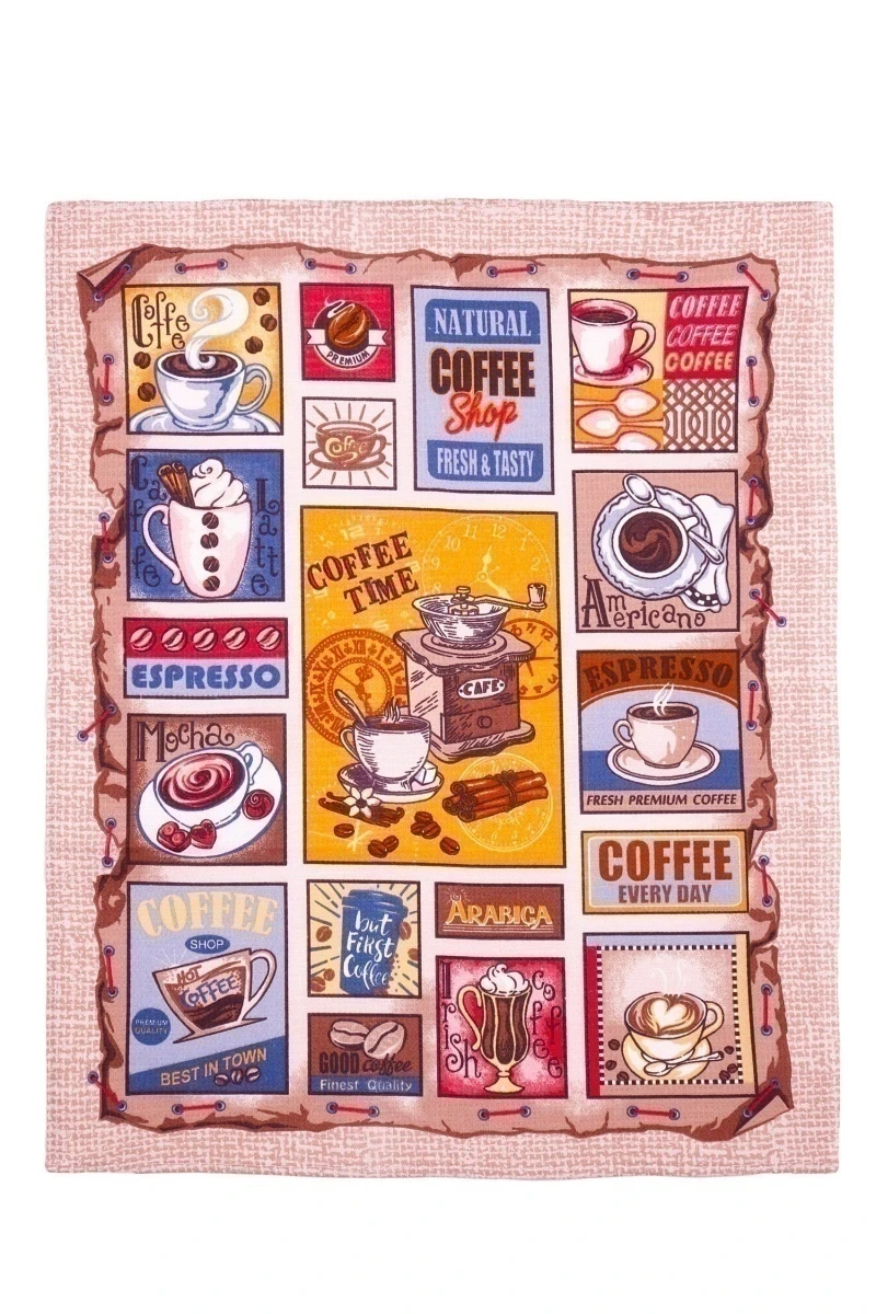 Набор вафельных полотенец (Милан) 166 Премиум кофе - 3 шт - 45х60 см