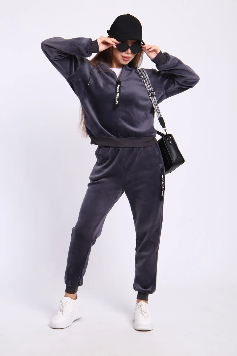 (ВНЛ) Костюм с брюками ZADUMOV №1 (серо-синий)