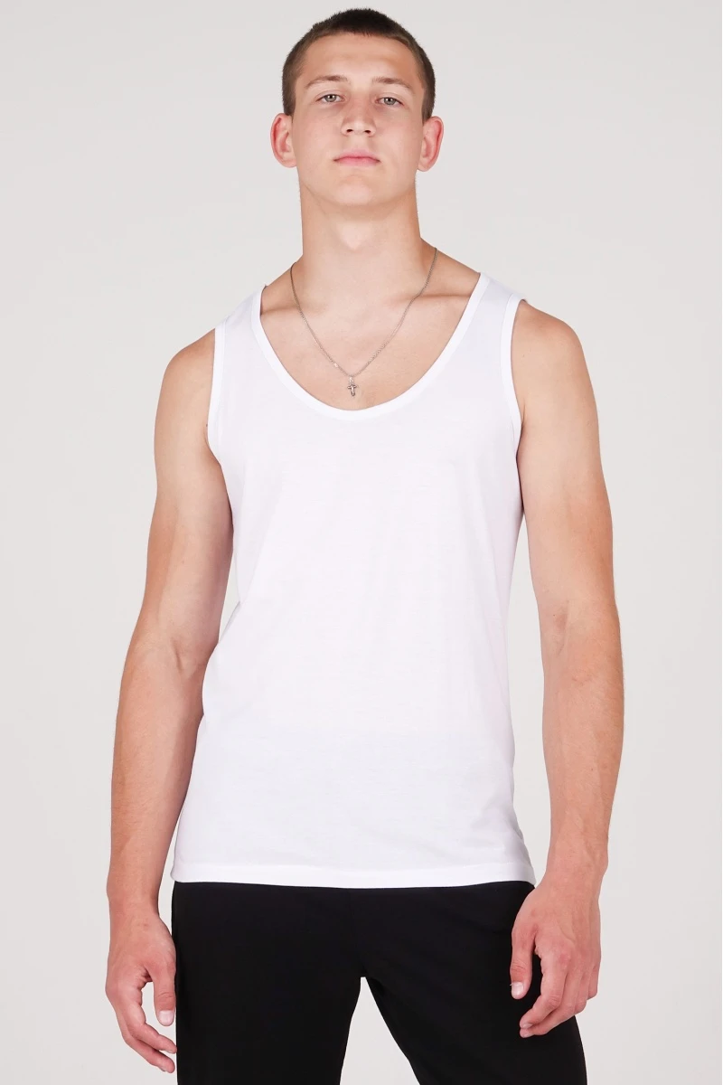 (СК) Майка мужская "Адам" белый