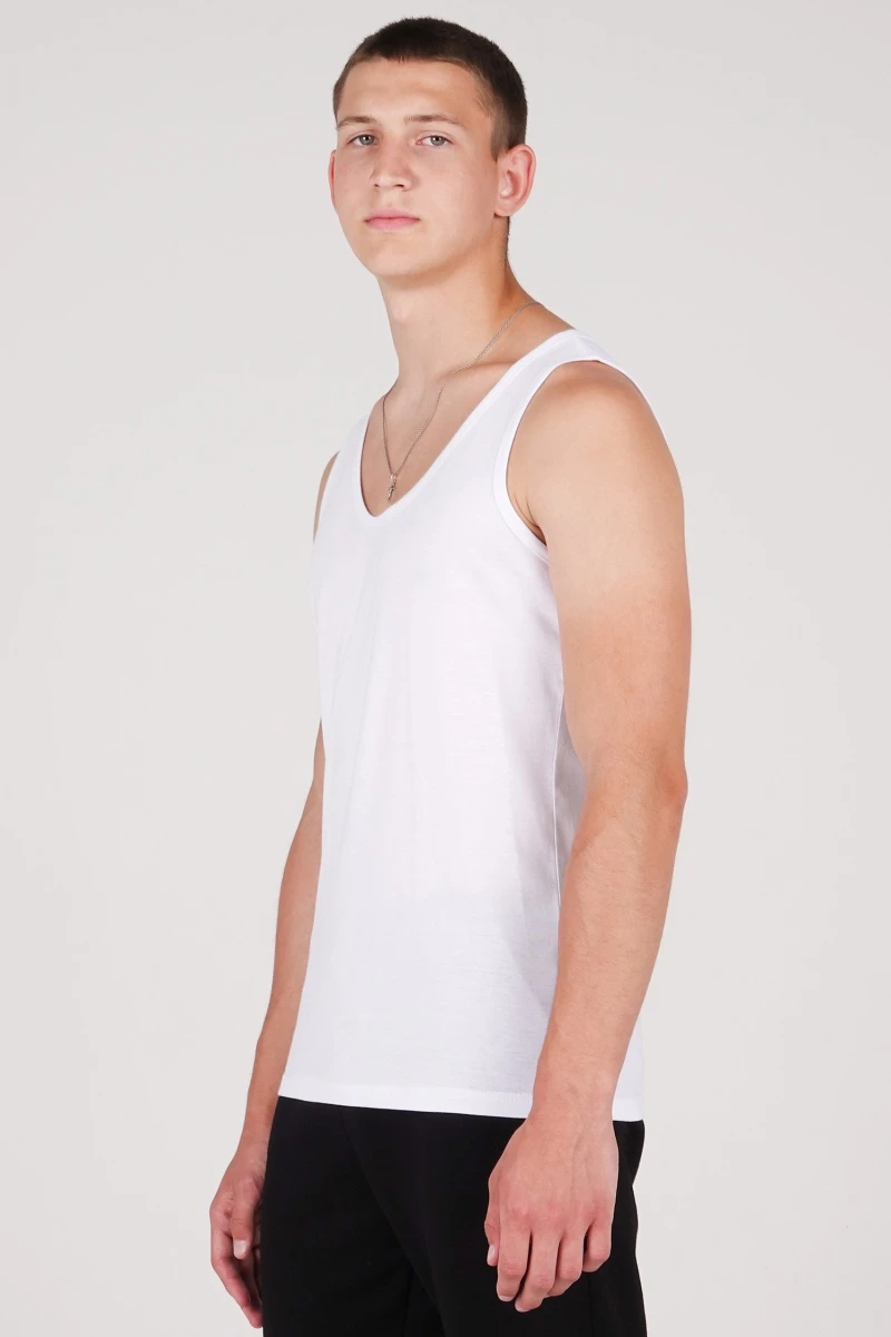 (СК) Майка мужская "Адам" белый