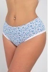 (СК) Трусы женские Б/З хлопок лазурный, цветы