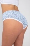 (СК) Трусы женские Б/З хлопок лазурный, цветы