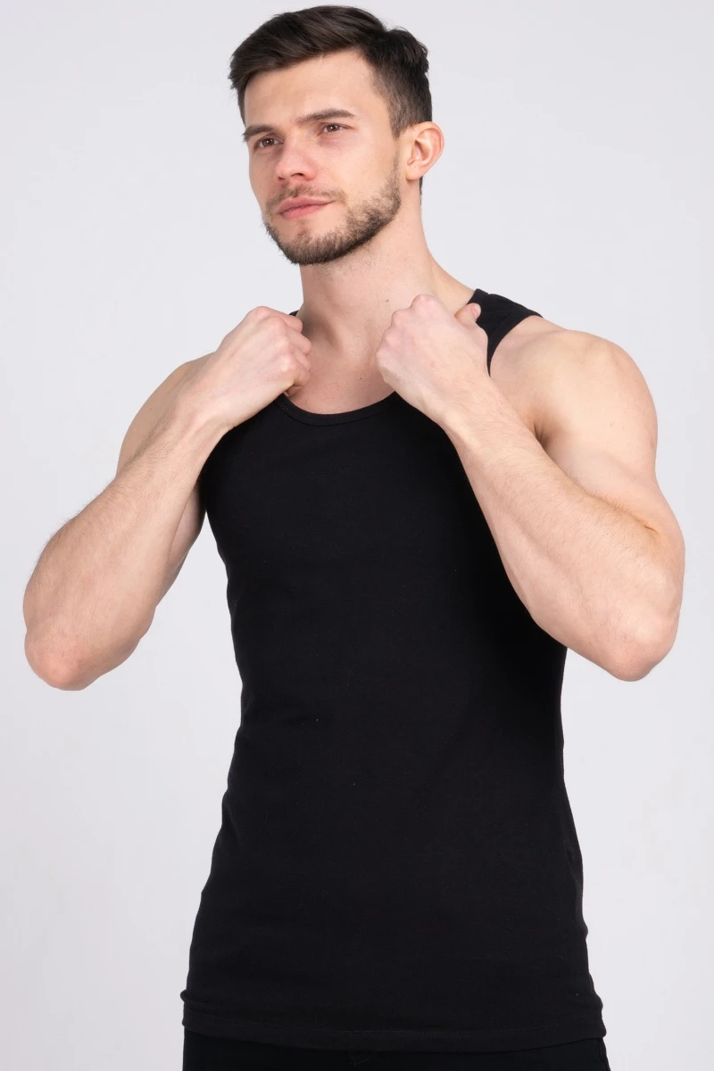 (СК) Майка-борцовка мужская "Михаил" черный