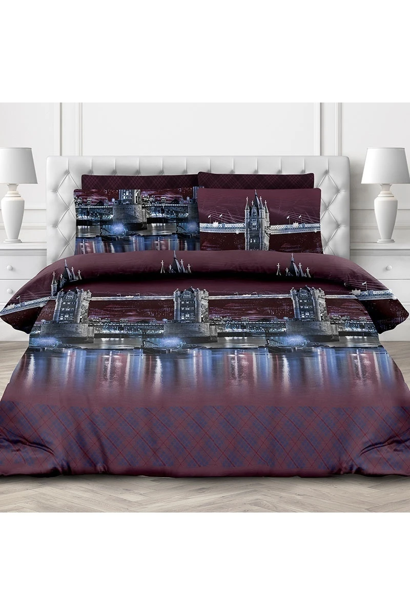 Простыня бязь Премиум ГОСТ 140г/м "Ночной город" арт. 6638-1