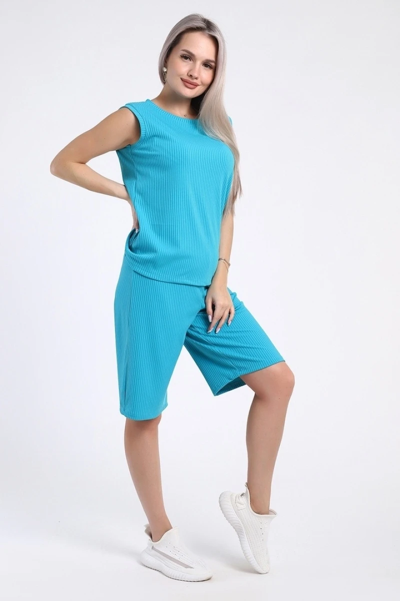 (ВНЛ) Костюм (майка+шорты) - Stylus - 744 - бирюза