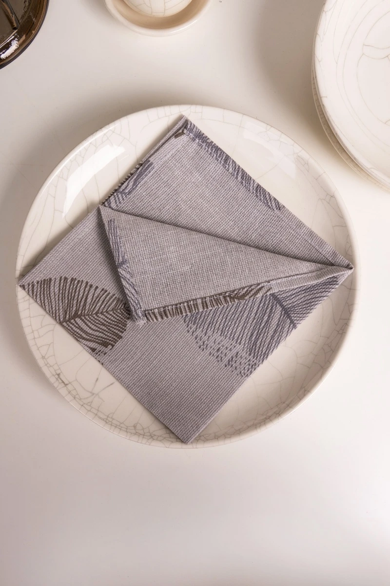 Салфетка из рогожки (ХБК) 122 Блоссом (серый)