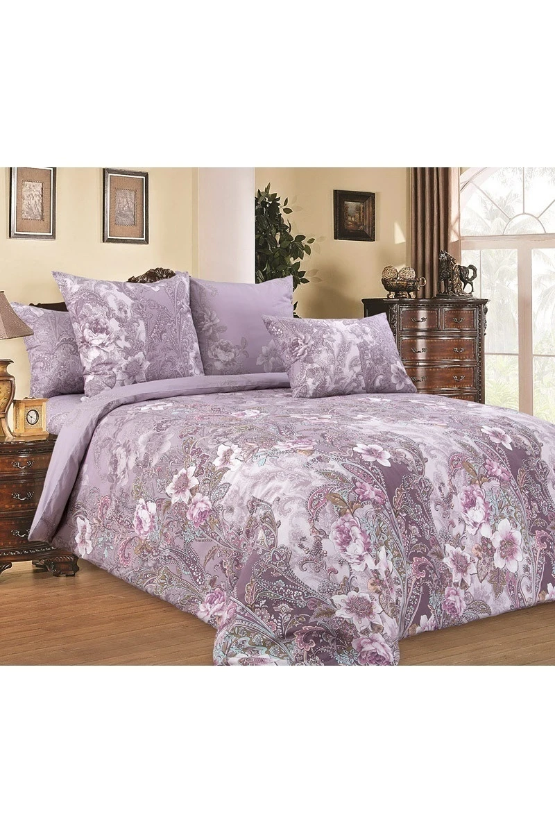 Простыня "ТД" перкаль "Вальс 5" арт. 199365 сиреневый тип 1_