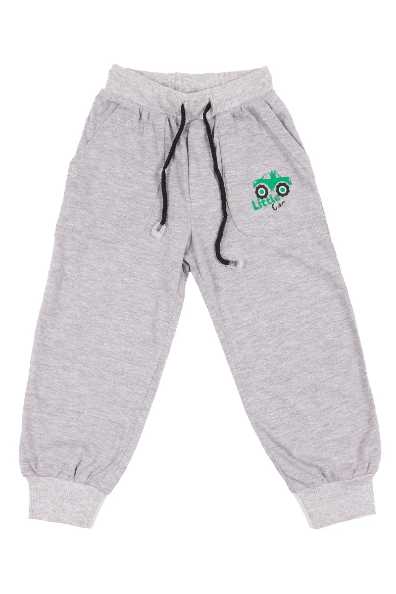 Брюки для мальчиков BK1311B серый меланж (Монстр трак)