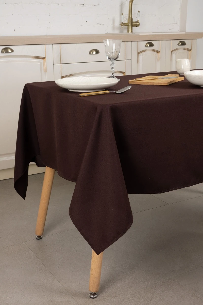 Скатерть из габардина "Горький шоколад" (col. 905)_