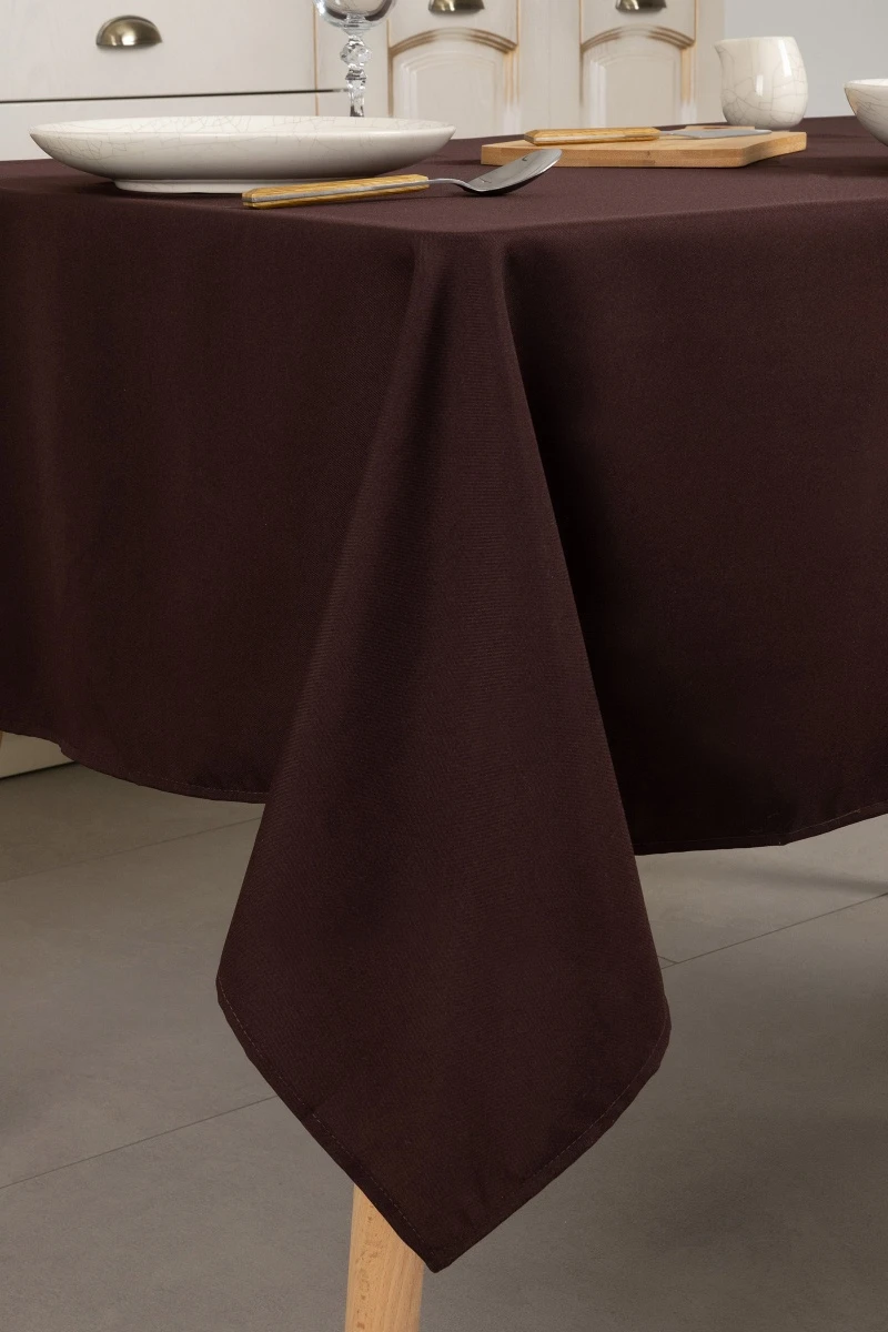 Скатерть из габардина "Горький шоколад" (col. 905)_
