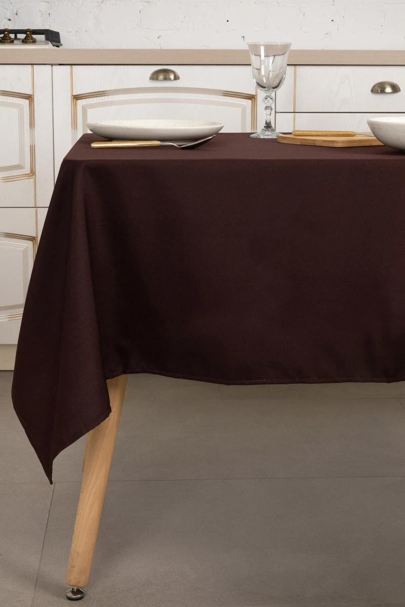 Скатерть из габардина "Горький шоколад" (col. 905)_
