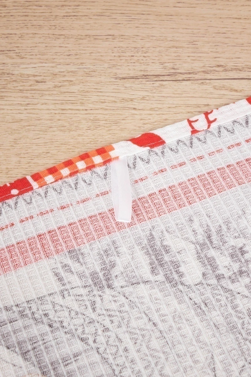 Набор вафельных полотенец (ХБК) 370 "Гномы в шапочках" - 3 шт - 45х60 см