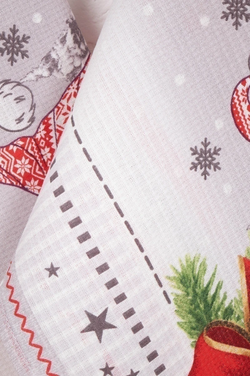 Набор вафельных полотенец (ХБК) 370 "Гномы в шапочках" - 3 шт - 45х60 см