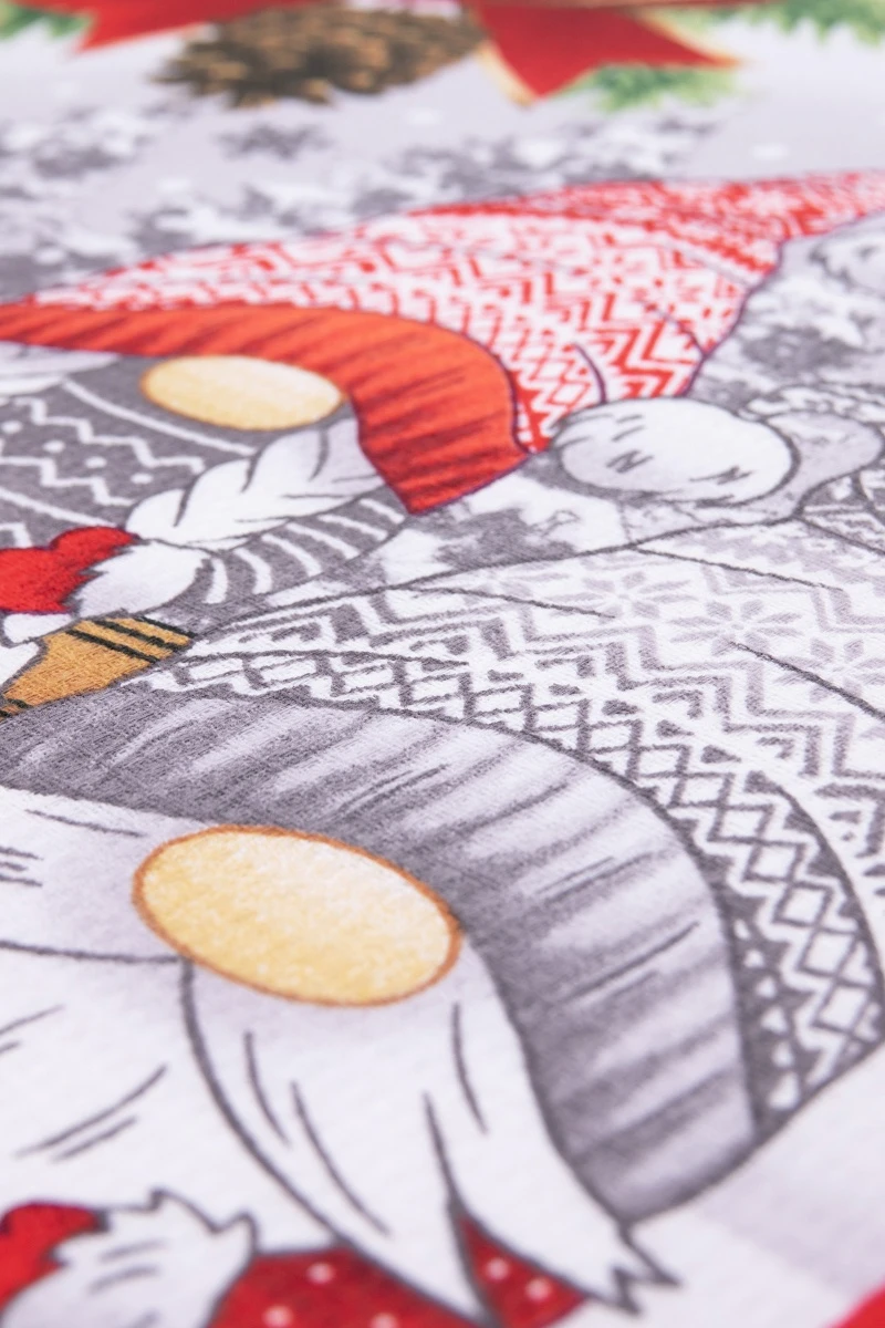 Набор вафельных полотенец (ХБК) 370 "Гномы в шапочках" - 3 шт - 45х60 см