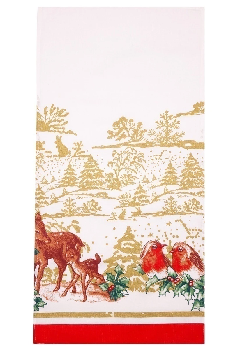 Полотенце полулен 148 Оленята в лесу - 35/75