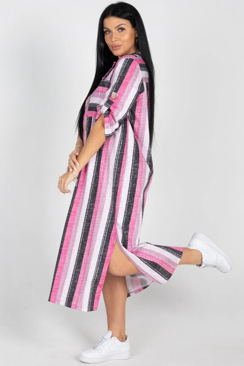 (СК) Платье "Полоса" сакура