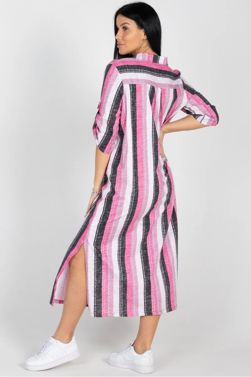 (СК) Платье "Полоса" сакура