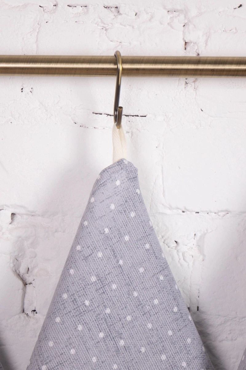 Набор полотенец рогожка 115 Горох на сером - 3 шт - 45х60 см