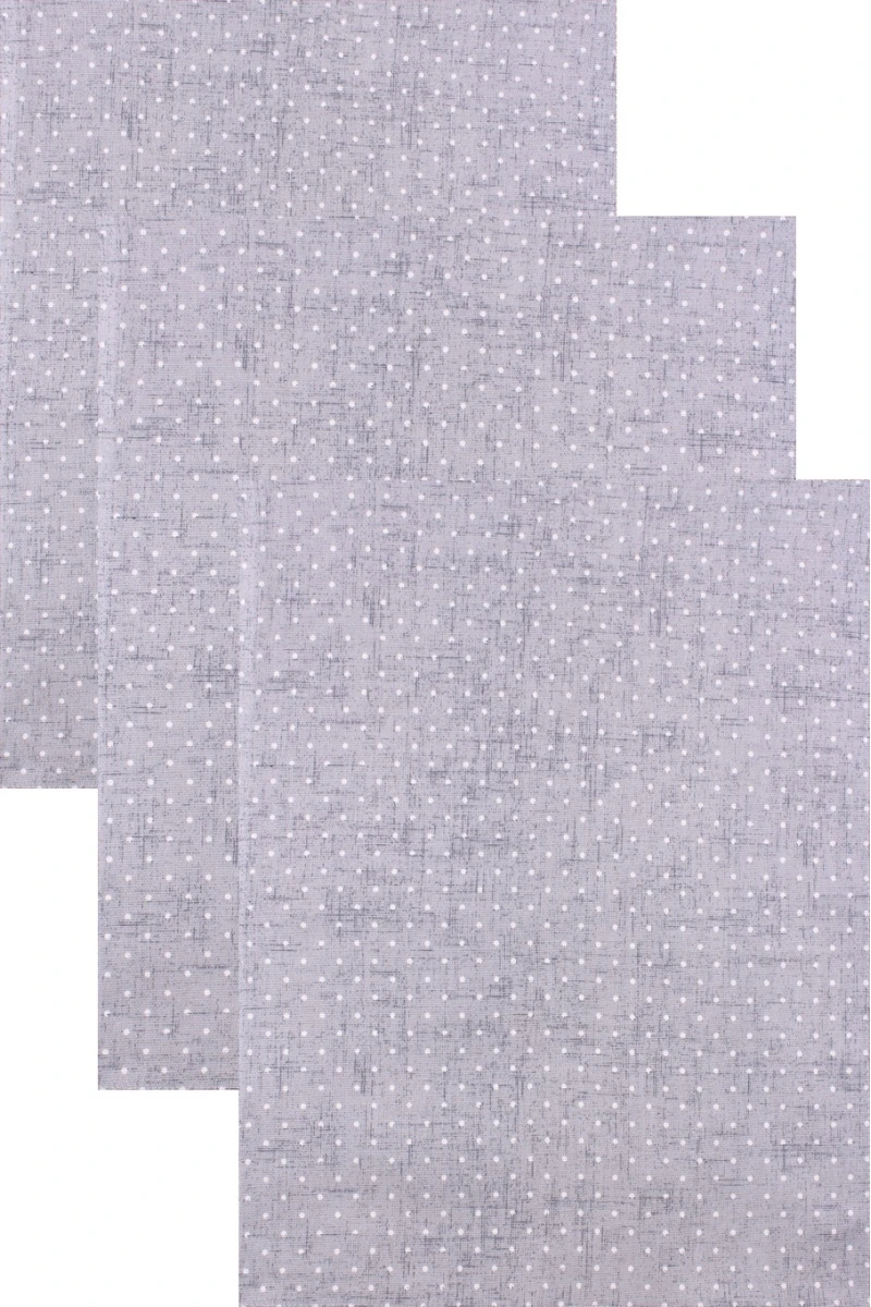 Набор полотенец рогожка 115 Горох на сером - 3 шт - 45х60 см