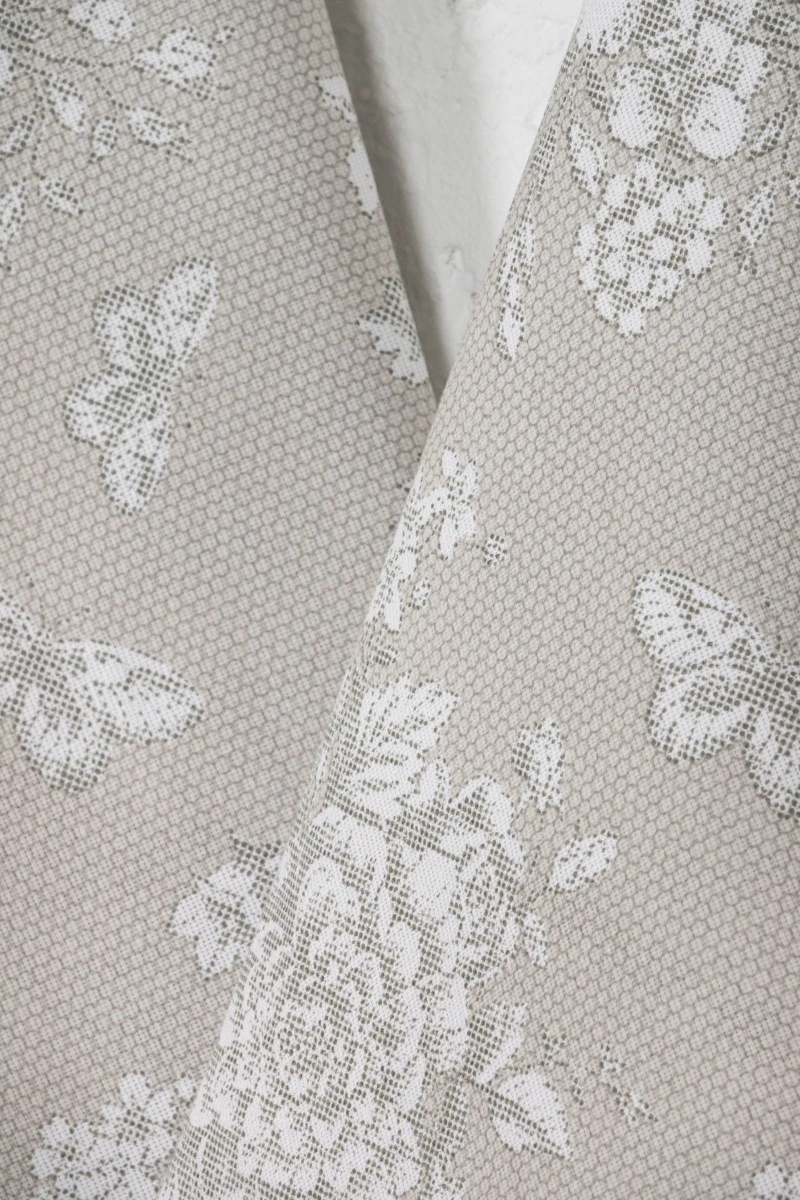 Набор полотенец рогожка (Диз) 051 Бабочки в цвету (серый) - 3 шт - 45х60 см