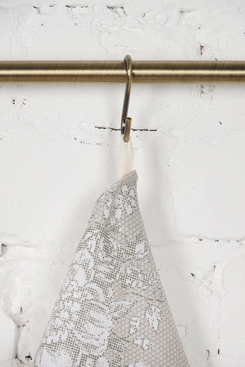 Набор полотенец рогожка (Диз) 051 Бабочки в цвету (серый) - 3 шт - 45х60 см