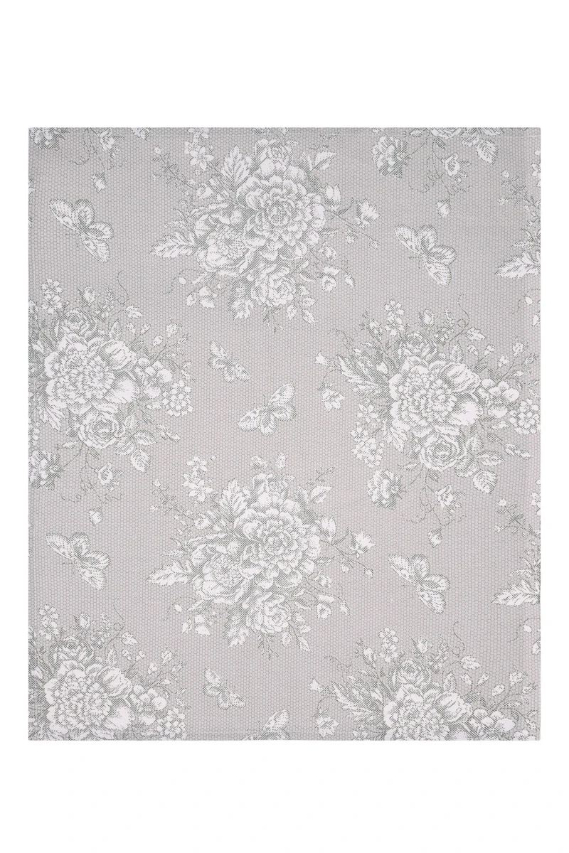 Набор полотенец рогожка (Диз) 051 Бабочки в цвету (серый) - 3 шт - 45х60 см