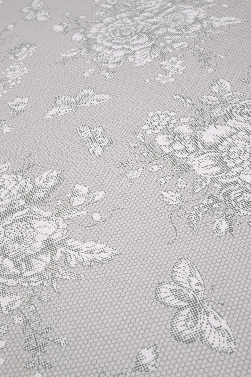 Набор полотенец рогожка (Диз) 051 Бабочки в цвету (серый) - 3 шт - 45х60 см