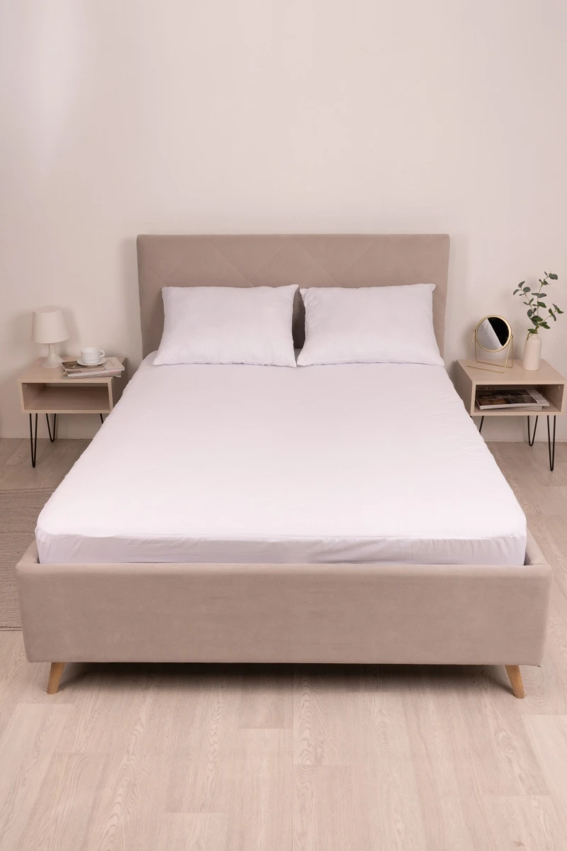 (ВНЛ) Наматрасник водонепроницаемый с бортом 25см белый (Лучшая цена)