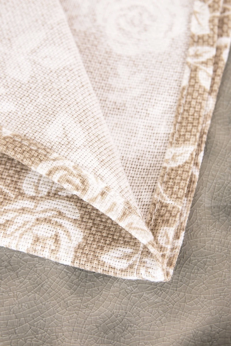 Салфетка из рогожки (ТЛ) 098 Рози (песочный)